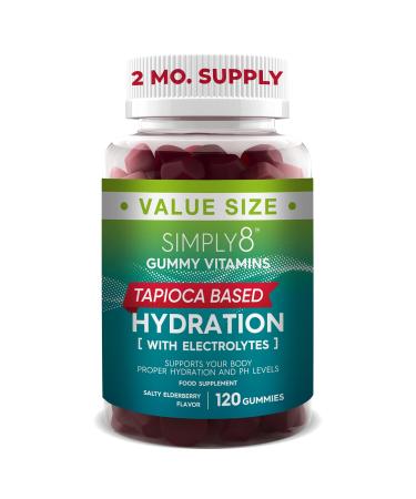 Electrolytes Hydration Gummies 2 Mo.Supply- Support Rehydration with Sodium Calcium Potassium Zinc & Chloride for Workout Hiking Cycling - Tapioca Based Gelatin Free Kosher Halal Gummies 120 Gummies