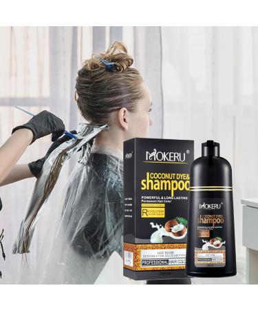 Povanjer Black hair color shampoo 500 ml plantbased black hair color shampoo for men and women fastacting hair color in minutes longlasting nonfading dark brown color - Buy Online on GoSupps.com