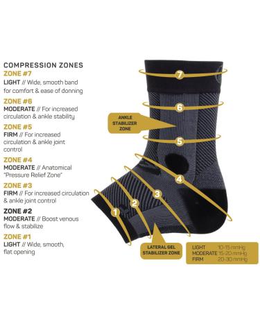 OS1st AF7 Ankle Bracing Sleeve - Stabilizes Weak Ankles Relieves Achilles Tendonitis - Right Medium - International Shipping Available - Buy Online on GoSupps.com