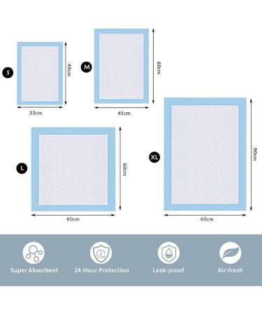 40 Count Dog Pee Pads Extra Large 23.6"x35.4" X-Large Training Puppy Pee Pads Super Absorbent & Leak-Proof XL Disposable Pet Piddle Pad and Potty Pads for Dogs Puppies Doggie -60x90cm - Buy Online on GoSupps.com