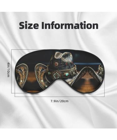 American West Rodeo Hat Eye Mask | Soft Double-Sided Sleep Blindfold with Adjustable Strap - Block Out Light in Black - Buy Online on GoSupps.com
