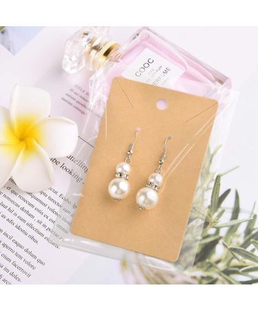120 Pack Earring Holder Cards & Bags Set | Necklace Display Kraft Paper Tags for Ear Studs - Brown | TUPARKA - Buy Online on GoSupps.com