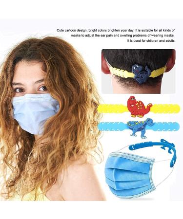 LSxia 10PCS Face Mask Strap Hook Extender Mask Clip  Adjustable Anti-Slip Mask Ear Protector for Extending Masks Buckle Band to Relieve Pressure & Pain for Ear  Suit for Adult & Kid (Cartoon Dinosaur) C-10pcs Cartoon Dinosaur - Buy Online on GoSupps.com