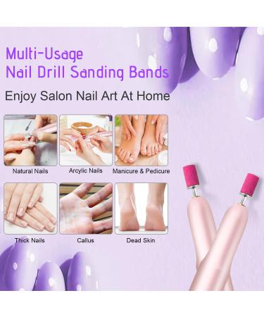 300 Pieces Grinding Sleeve Nail Miller Set - Coarse & Fine Grain Tapes (100# 180# 240#) with 2.35mm Mandrel Bits - Manicure Grinding Cap Box - Buy Online on GoSupps.com
