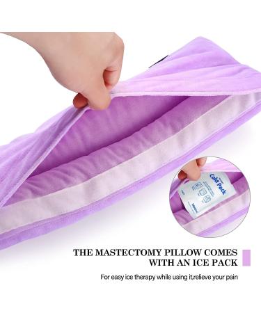 Very100 Mastectomy Pillow with Pocket - Post-Surgery Seatbelt Pillow for Chemo Patients & Recovery - Purple - Buy Online on GoSupps.com