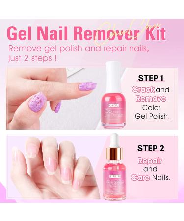 CHUCHU Gel Nail Polish Remover - 15ml with Nail Cuticle Oil for Quick & Easy Removal, Moisturizes & Strengthens Nails - Soothing & Nourishing Formula - Buy Online on GoSupps.com