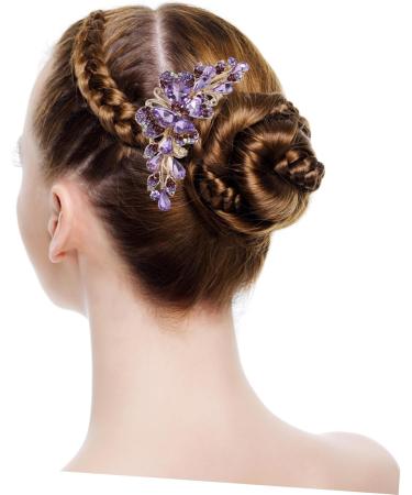 Angoily Hair Comb Hair Accessories for Girls Wedding Hair Flowers Bridal Hair Clips Hair Accessories for Women Hair Barrettes Rhinestone Hair Clips Metal Purple Decorate Mother Rhinestones - Buy Online on GoSupps.com
