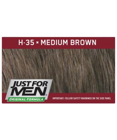 JUST FOR MEN Hair Color Medium Brown 35 - Long-Lasting Grey Coverage for Men | International Shipping Available - Buy Online on GoSupps.com