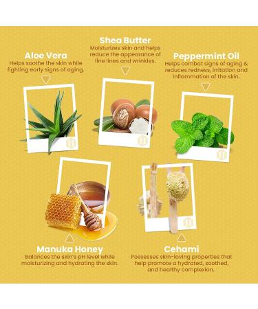 Hydrating Face Moisturizer & Body Lotion with Aloe Vera & Coconut Oil - Relief for Dry Skin Eczema & Rosacea - Peppermint Scent (4oz - Buy Online on GoSupps.com