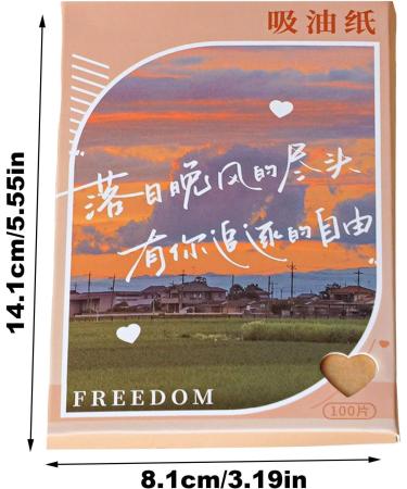 Face Oil Blotting Paper Face Oil Blotting Sheet Face Oil Blotting Paper | 100 Sheets Oil Control Film Clean Oil Absorbing Sheet Face Oil Blotting Sheet orange1 - Buy Online on GoSupps.com