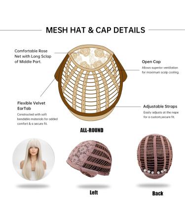 HAIRCUBE Natural White Highlights Straight Wig with Fringe for Women - Daily Wear - Buy Online on GoSupps.com