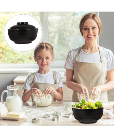Cabilock Plastic Cutlery Japanese Noodle Bowl Japanese Style Miso Soup Bowl with Lid Restaurant Soup Bowl 15X15X7. 2CM Japanese Soup Bowl Ramen Bowl 15X15X7.2CM - Buy Online on GoSupps.com