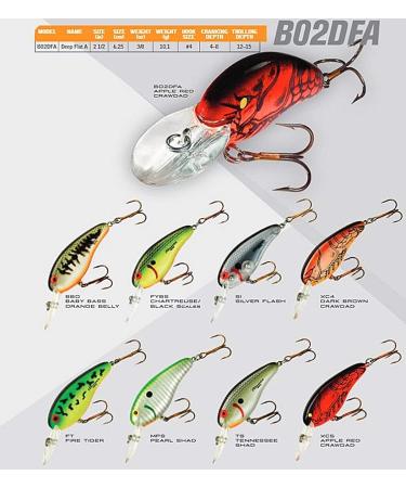 Bomber Lures Flat A Crankbait Fishing Lure 2 1/2 3/8 oz - Apple Red Crawdad | Buy Now - Buy Online on GoSupps.com