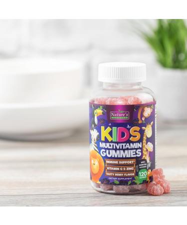 Multivitamin for Kids - Complete Daily Children's Multi Vitamin Gummies with Vitamin D B Vitamins Zinc & More - Energy Memory Focus & Immune Health Support - Natural Berry Flavor Chew - 120 Gummies 120 Count (Pack of 1) - Buy Online on GoSupps.com