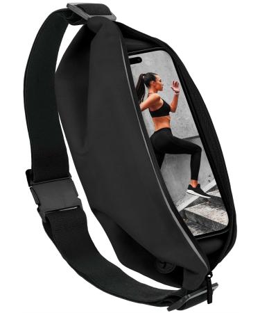 Moex Easy Bag for Samsung Galaxy S23 Ultra Glords for Cell phone running bag jogging cell phone bag for jogging sports belly pocket waterproof fitness running Belt - black