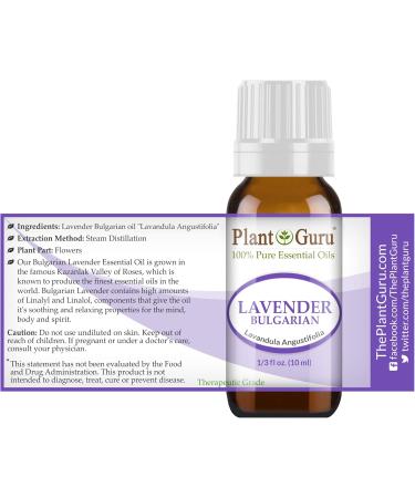 Lavender Essential Oil 10ml (Bulgarian) - 100% Pure Natural Therapeutic Grade for Skin Hair Growth & Aromatherapy - Relaxation & Calming - Buy Online on GoSupps.com