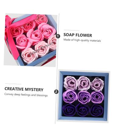Shop Ipetboom 6 Boxes Gradient Color Soap Flower Bouquet | Romantic Artificial Roses for Mother's Day Gift - Multicolor Rose Petals - Buy Online on GoSupps.com
