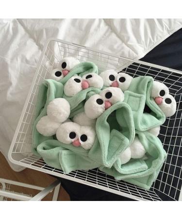Soft Plush Hairband with Big Eyes - Mint Green Headband for Face Washing & Makeup | International Shipping Available - Buy Online on GoSupps.com