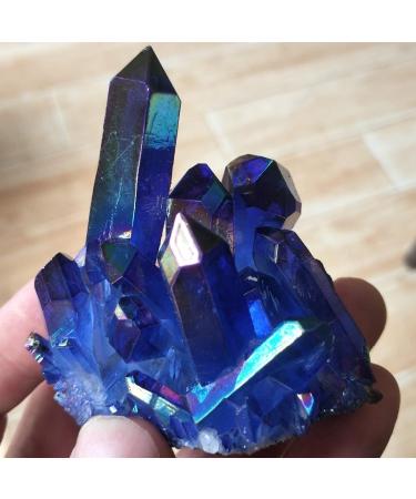 Crystals and Stones Angel Aura Wand Points Natural Blue Quartz Crystal Cluster Raw Rough Minerals Home Decor Prism Charms 1PC QINTINYIN 80-90g Blue - Buy Online on GoSupps.com