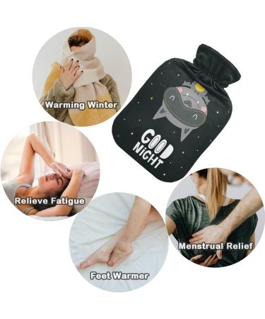 NAANLE Cartoon Bat Hot Water Bottle - 2L Transparent Heat Bottle for Bed & Foot Warmer | Pain Relief & Cold Therapy - Buy Online on GoSupps.com