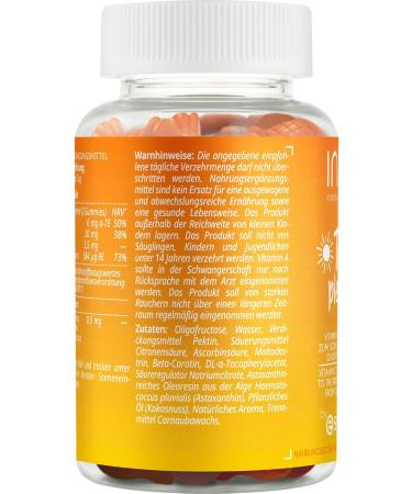 Essence Inao Inner & Outer Beauty Tan | Vegan Gummy Bears | Dietary Supplement with Vitamins A E & C | Beta-Carotene | 60 Pieces - Buy Online on GoSupps.com