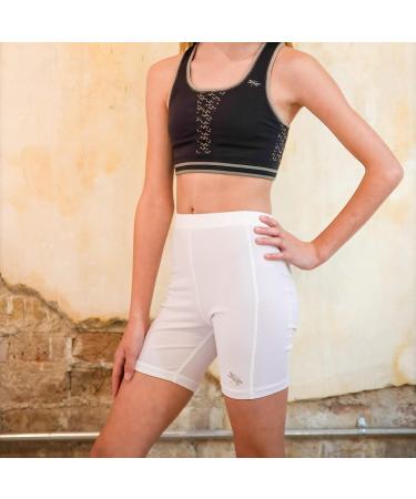 Dragonwing girlgear Mid-Rise Compression Shorts - 5 Inseam (White) for Active Teen Girls - Buy Online on GoSupps.com