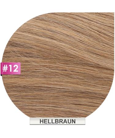 Microring Real Hair Extensions - 100% Remy Hair #12 Light Brown 100 Strands 0.5g 50cm - Premium Loop Hair Extensions - Buy Online on GoSupps.com