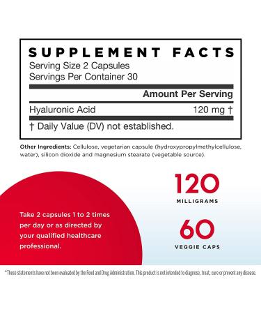 Jarrow Formulas Hyaluronic Acid 60 Veggie Caps - Premium Joint & Skin Support - Buy Online on GoSupps.com