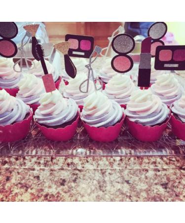 JeVenis Make Up Cupcake Toppers Spa Cupcake Toppers Cosmetics Cupcake Toppers for Make Up Parties Spa Party Decor Make-Up Birthday Cupcake Toppers for Salon Glam Birthday Color3 - Buy Online on GoSupps.com