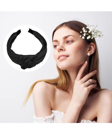VOCOSTE Faux Leather Knotted Headband for Women - Black, 1.57 Wide - Buy Online on GoSupps.com
