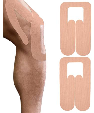 Kinesiology Tape Knee 2 Pre-Cut Sports Tape for Knee | Sports Tape for Knee Pre Cut Kinesiology Tape Strips Sports Tape Kinesiology Breathable Traceless for Swimming Welts - Buy Online on GoSupps.com