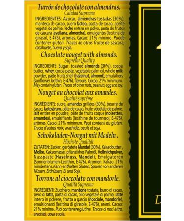 Antiu Xixona Nougat Chocolate With Almonds 200 g - Buy Online on GoSupps.com