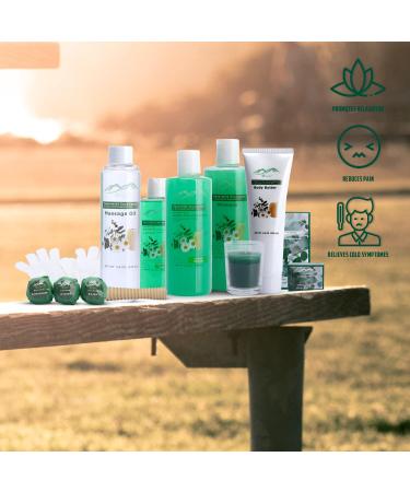 Spearmint Eucalyptus XL Bath & Body Spa Gift Basket - Natural & Sulfate Free Aromatherapy Set for Men & Women - Buy Online on GoSupps.com