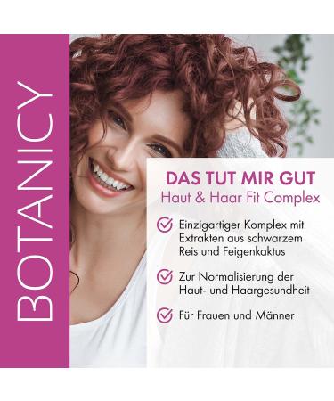 Botanicy Skin & Hair Fit Complex - Natural Anti-Acne Pimple & Hair Loss Support - 60 Capsules for Men & Women - Buy Online on GoSupps.com
