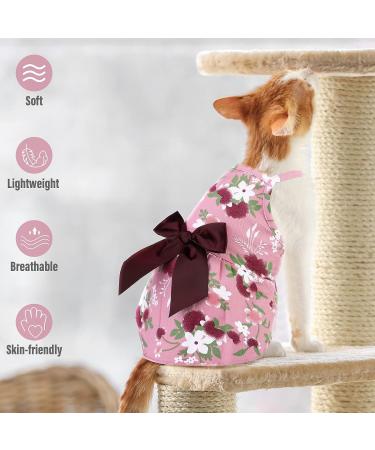 Pet Princess Dress Set - 6pc Dog Bowknot Floral Sundress with Lovely Bow for Small Pets - Medium Size Cute Puppy Summer Dress - Buy Online on GoSupps.com