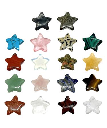 Briskore lucky stones for children 18 pieces of gemstones healing stones set natural star crystal gemstones for children medicinal crystals chakra stones set crystals stones for meditation & decorations