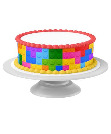 Edible cake ribbon building blocks - 4 pieces 24cm x 5cm suitable for cakes up to 30 cm to eat - creative decoration for cakes - Buy Online on GoSupps.com
