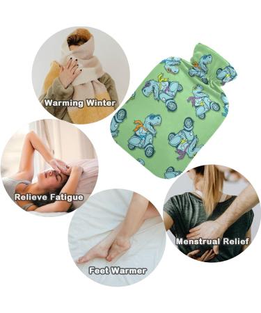 NAANLE Funny T-Rex 2L Transparent Hot Water Bottle | Large Heat & Cold Therapy for Pain Relief - Perfect for Bed & Hand/Foot Use - Buy Online on GoSupps.com