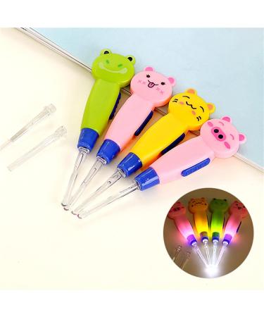 KECENWEL Ear Wax Removal Tool for Baby Use LED Lighting Cute Ear Wax Remover Luminous Earwax Cleaning Kit Children Use Pink Pig - Buy Online on GoSupps.com