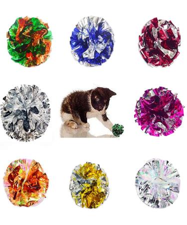16 Pack Mylar Crinkle Balls for Cats - Interactive Cat Toys for Endless Fun - Buy Online on GoSupps.com
