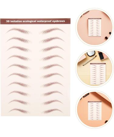 6 Feuilles Autocollants Sourcils Adh sifs 3D Effet Poil Poil Imperm ables Marron pour Maquillage Visage Quotidien Application Facile - Buy Online on GoSupps.com