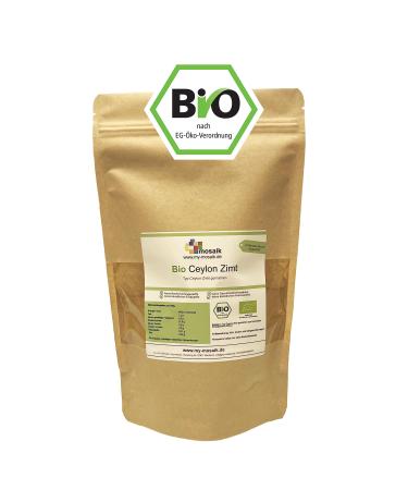 Bio Ceylon cinnamon 500g ground - type Ceylon - Premium quality reduced germ gluten -free lactose -free laboratory test vegan cinnamon 100% natural gently dried (500g) 500 g (1 Pack)