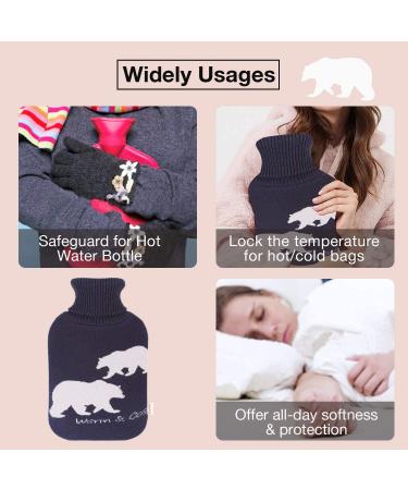 HomeTop Large 2L Polar Bear Hot Water Bottle Cover - Navy Blue 1 Count - Buy Online on GoSupps.com