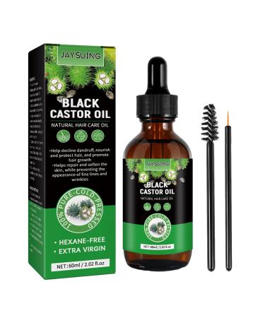 Jamaican Black Castor Oil for Hair Growth Eyebrow and Skin Care - Organic Cold Pressed (60ML)