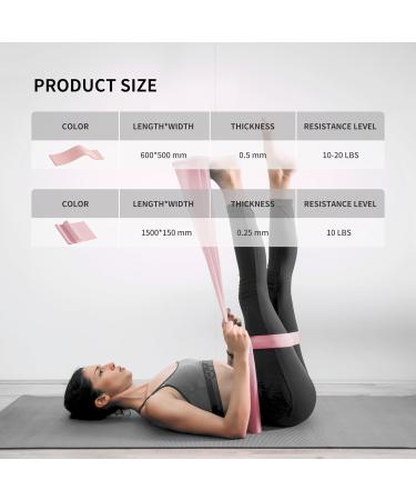 Proiron Fitness Straps Gymnastics Band Set | Latex Resistance Bands - Anti-Slip Full Body Stretching & Local Shape - 1.5m Pink - Buy Online on GoSupps.com