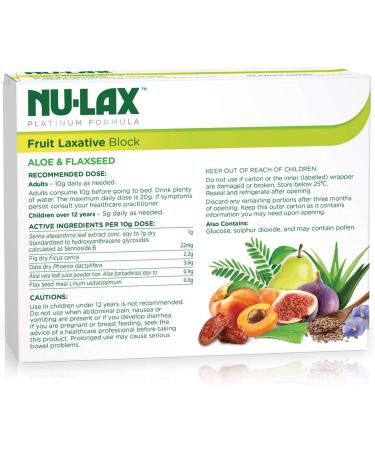 Nulax Platinum Fruit Laxative 520g with Aloe & Flax - Natural Constipation Relief - Buy Online on GoSupps.com