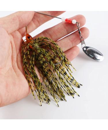 6 Pcs Bass Spinner Baits for Bass, Trout & Salmon Fishing - Hard Metal Spinnerbaits by Free Fisher - Buy Online on GoSupps.com