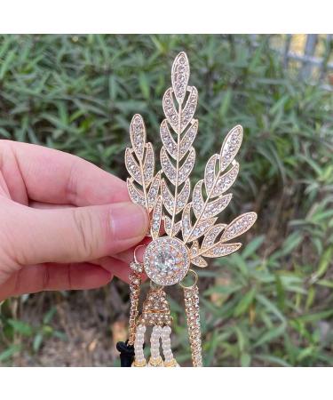 JUSTUSNX Gatsby Crystal Headband 1920s Flapper Headband pearl Rhinestone Headband Party Supplies for Women and Girls (A) - Buy Online on GoSupps.com