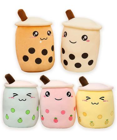 AMOZO Cute Cartoon Boba Milk Tea Plush Doll - Giant Bubble Tea Cup Pillow Toy (Pink 24cm) - Buy Online on GoSupps.com