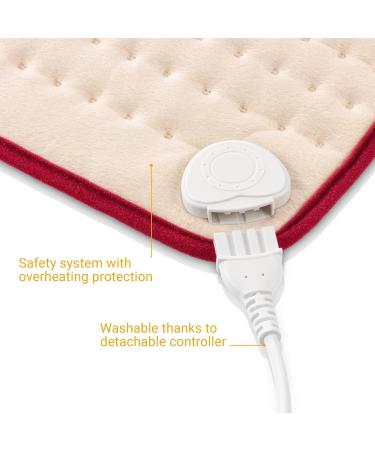 Medisana HP 405 Heating Cushion - Super Soft Heat Pillow with 3 Temperature Levels Overheating Protection & Automatic Switch-Off - Washable Relief for Back Neck & Shoulder (Blue) - Buy Online on GoSupps.com